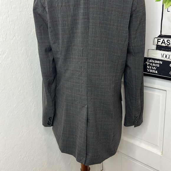 NWOT Rachel Zoe Gray Plaid Open Front Coat Size M - Picture 6 of 8